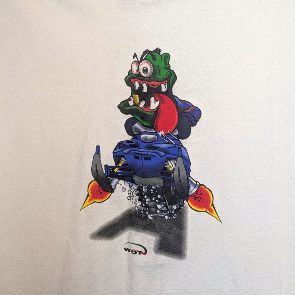 Rat Fink art style Yamaha snowmobile tshirt